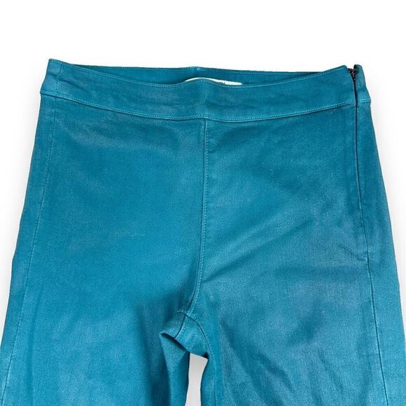 Fidelity Denim Pants Women’s Size 24 Teal Flat‎ Front Side Zip Cropped Pants - Picture 3 of 9
